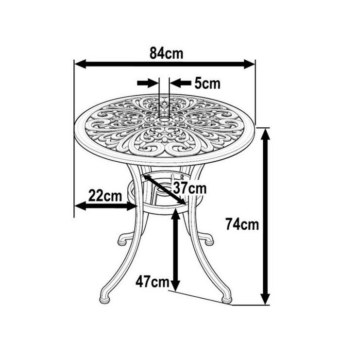 Table Jill (ensemble 4 personnes)