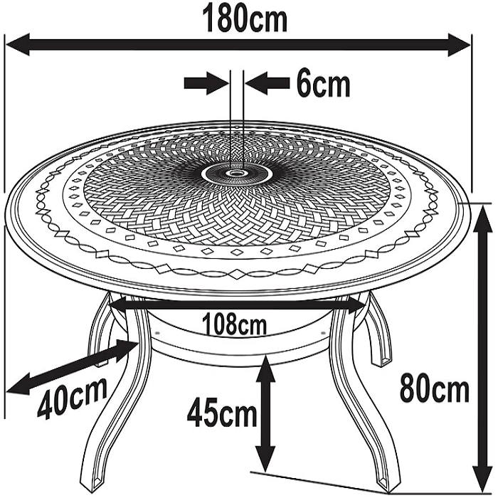 Table Rosie (ensemble 8 personnes)