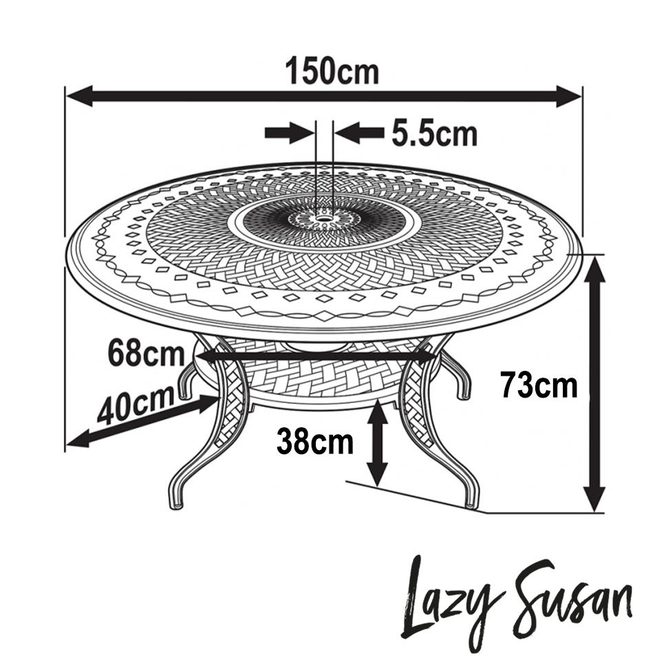 Table Amelia (ensemble 6 personnes)