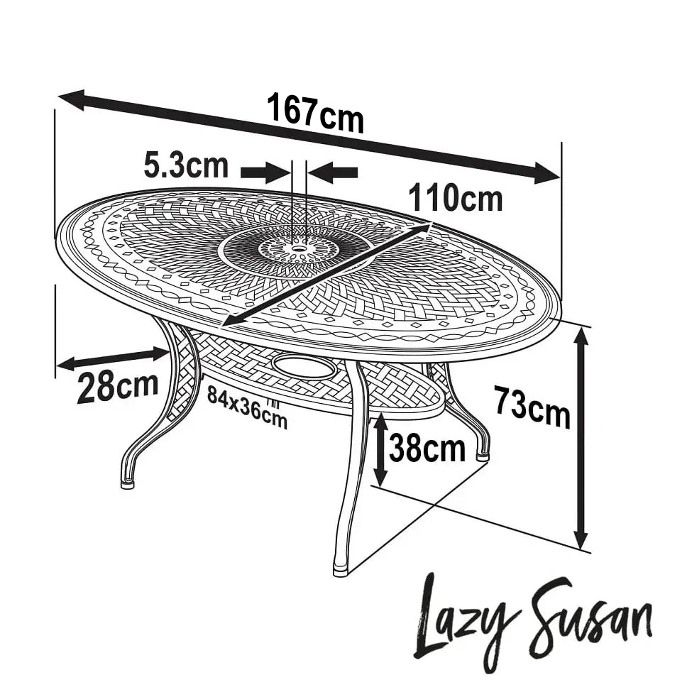 Table Charlotte (ensemble 6 personnes)