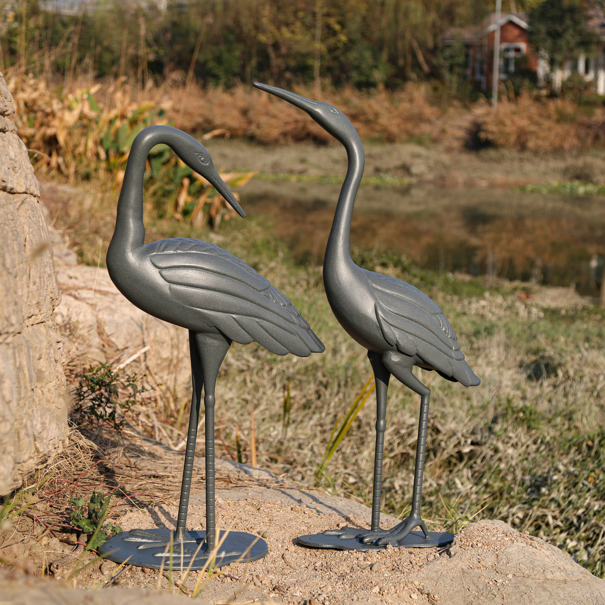 Paire de Grues - Gris Ardoise