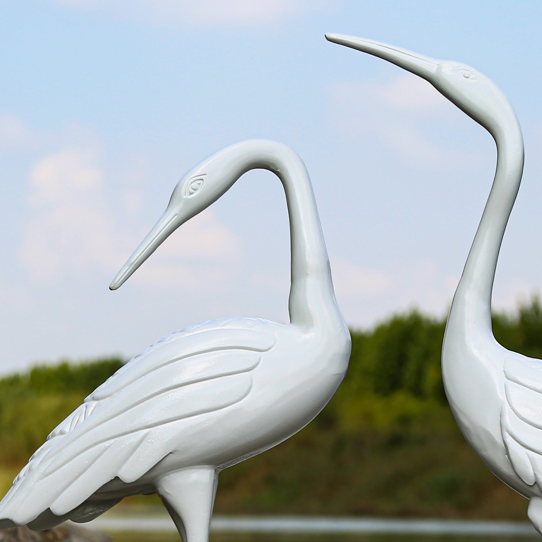 Paire de Grues - Blanc