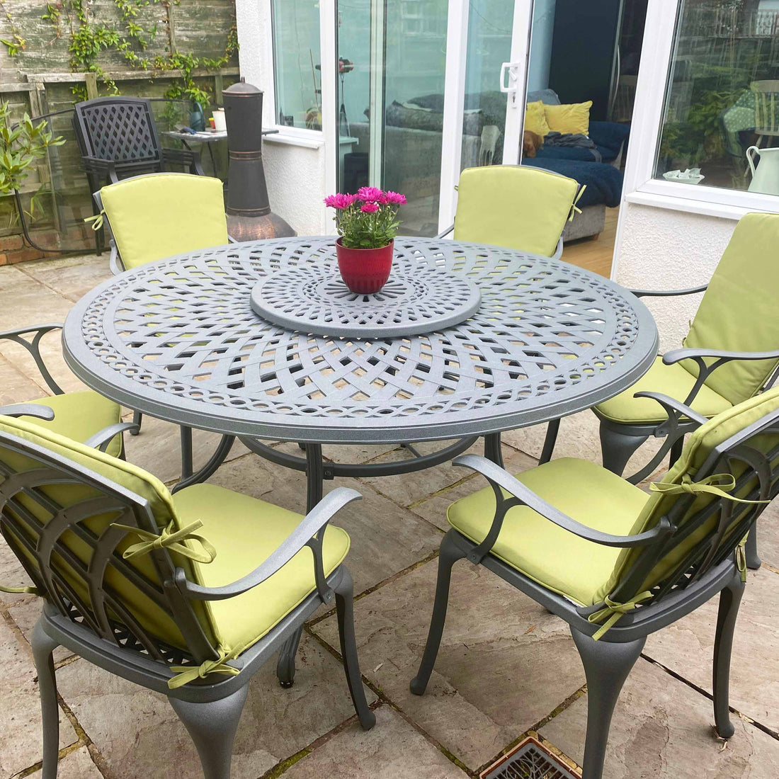 Plateau tournant Lazy Susan 60 cm - Gris Ardoise