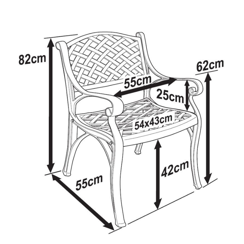Chaise Kate - Gris Ardoise