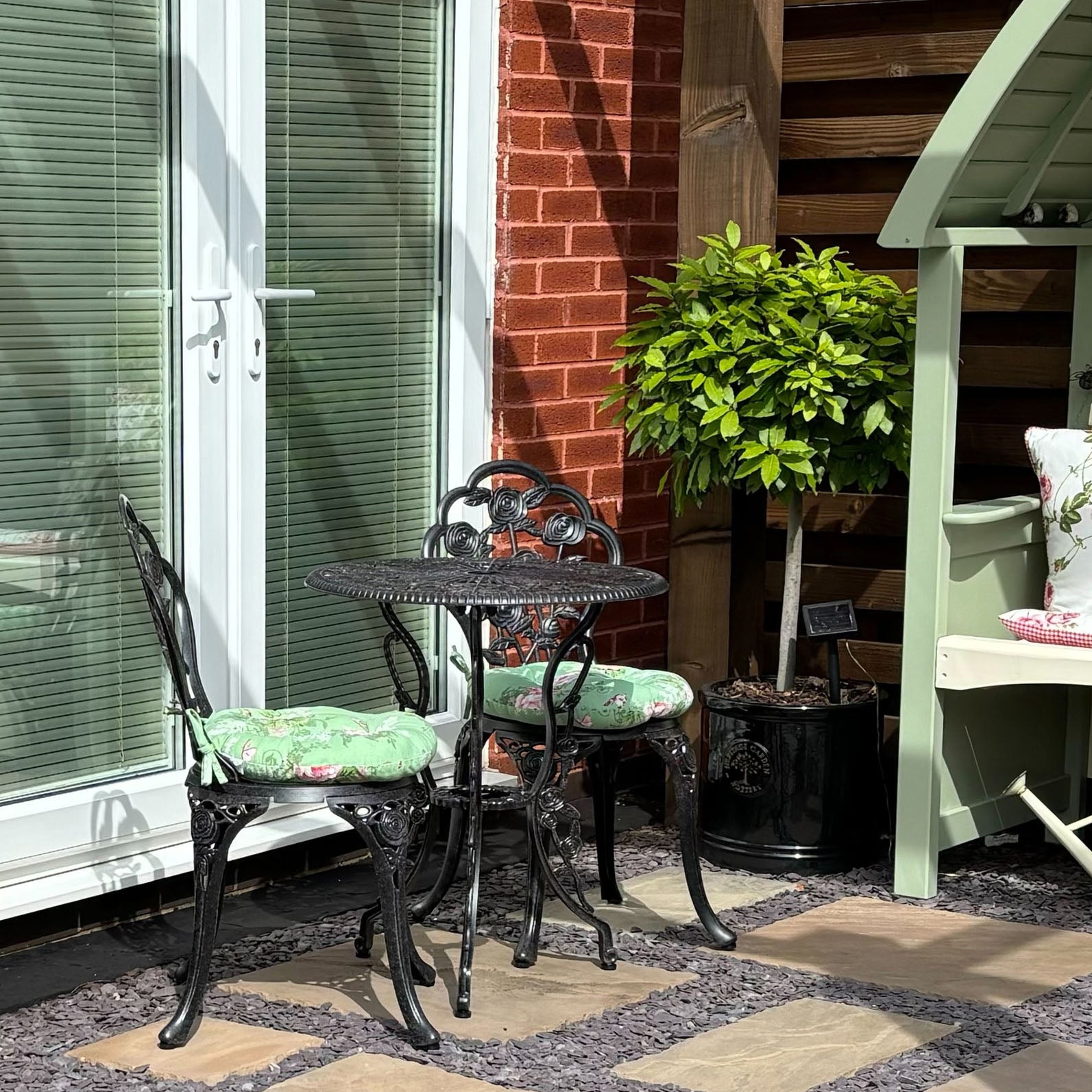 Ensemble bistrot London Rose (ensemble 2 personnes)