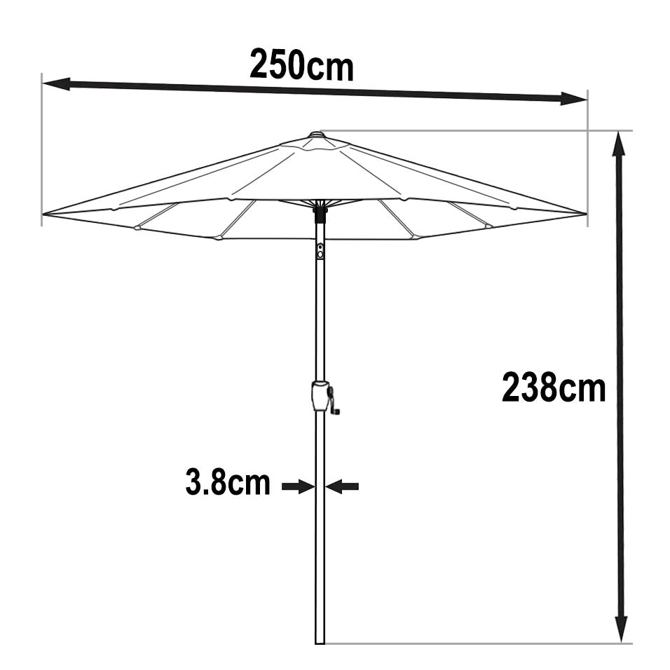 Parasol 2,5m - Vert