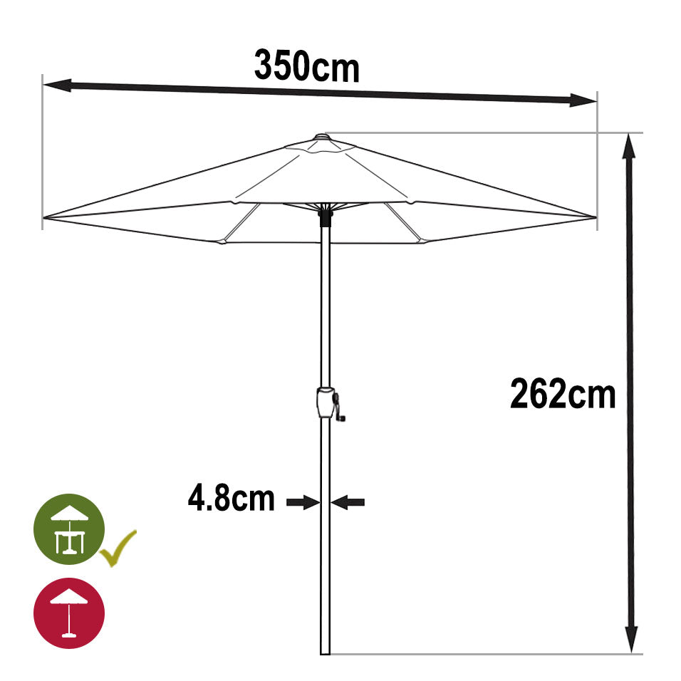 Parasol 3,5m - Vert