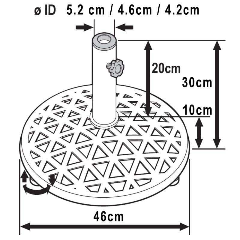 Base de parasol - Gris Ardoise