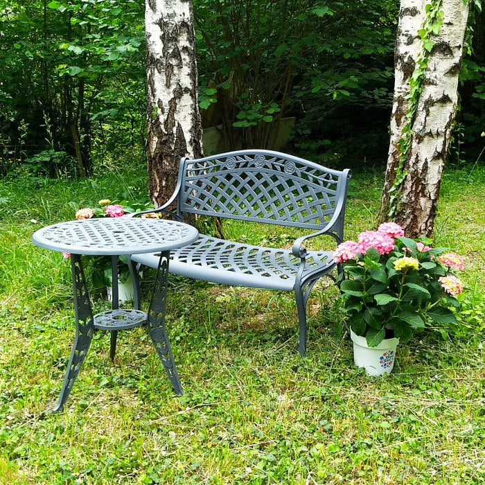 Table Bistrot Rose - Gris Ardoise