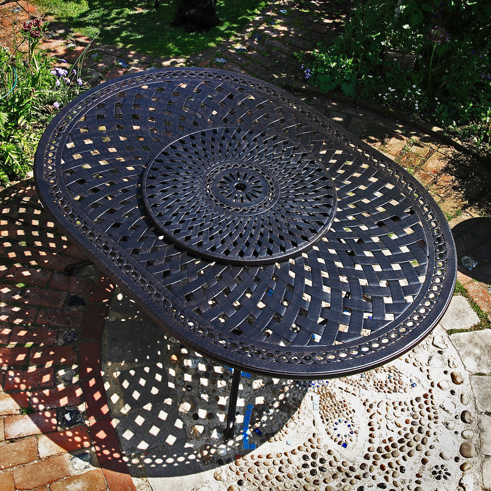 Plateau tournant Lattice 90 cm - Bronze Ancien