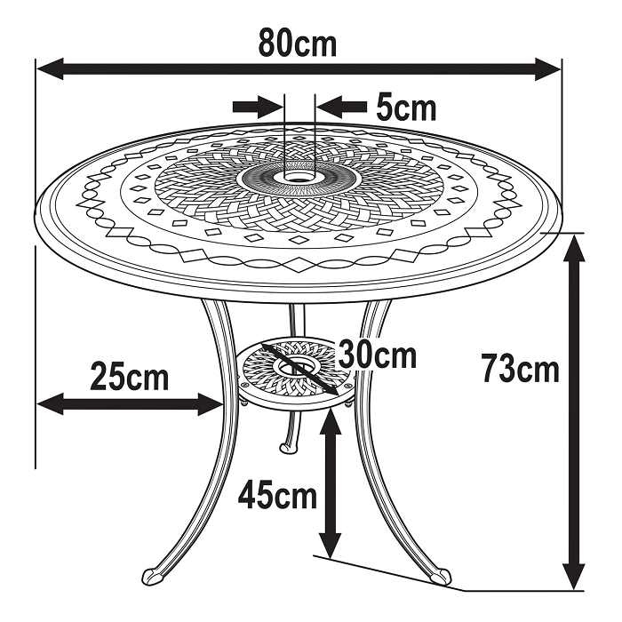 Table Anna - Bronze Ancien