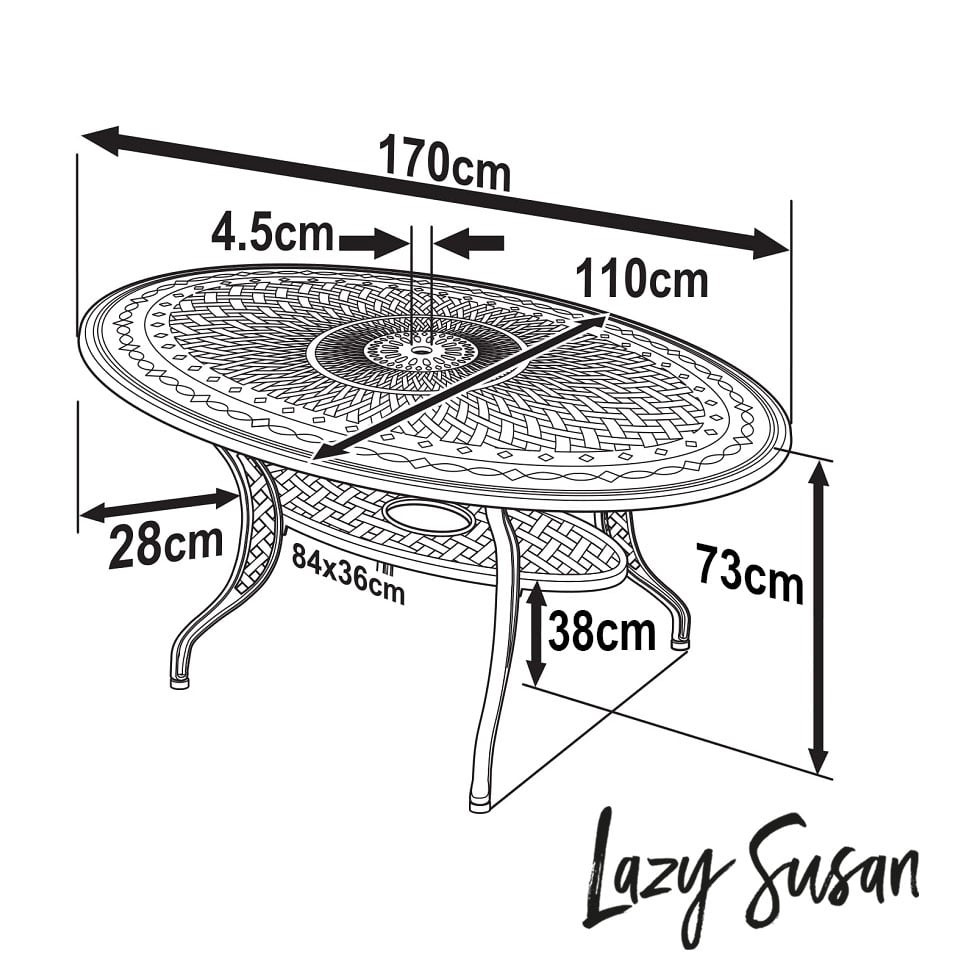 Table Charlotte (ensemble 6 personnes)