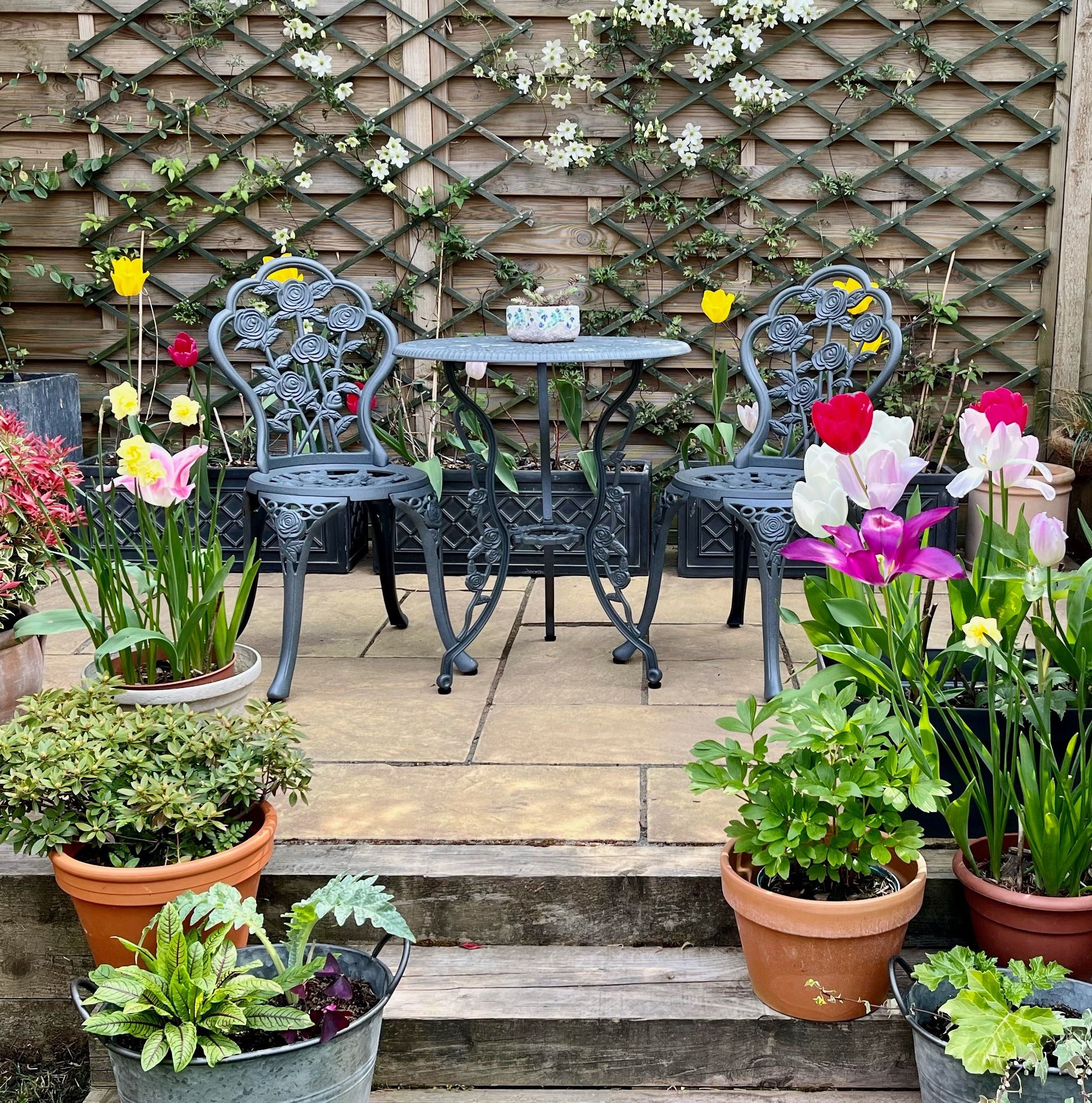 Ensemble bistrot London Rose (ensemble 2 personnes)