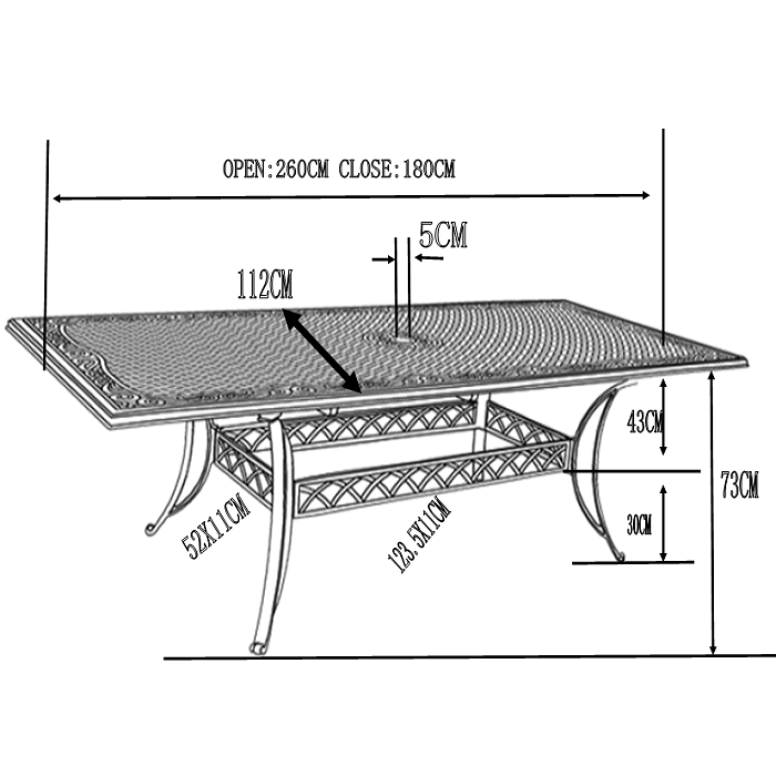 Table Jennifer (ensemble 10 personnes)