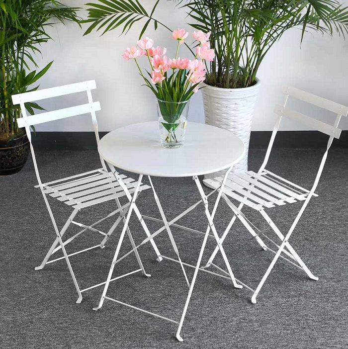 ALESSIA Blanc Table de bistro Aluminium