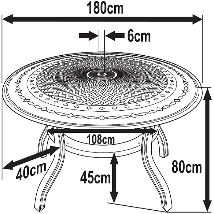Table Rosie (ensemble 8 personnes)