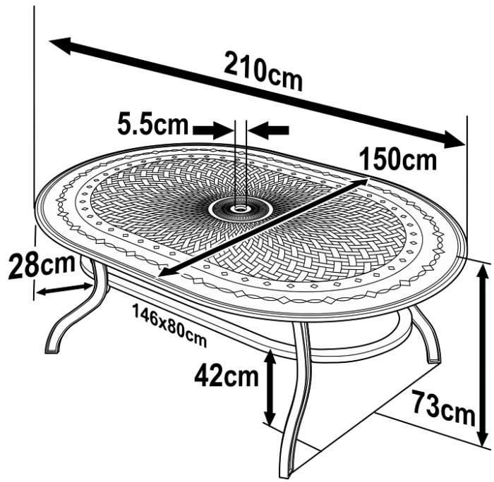 Table Gloria (8 personnes)