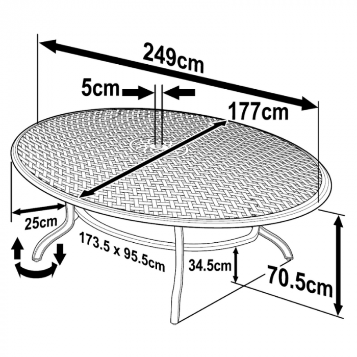 Table Victoria (ensemble 10 personnes)