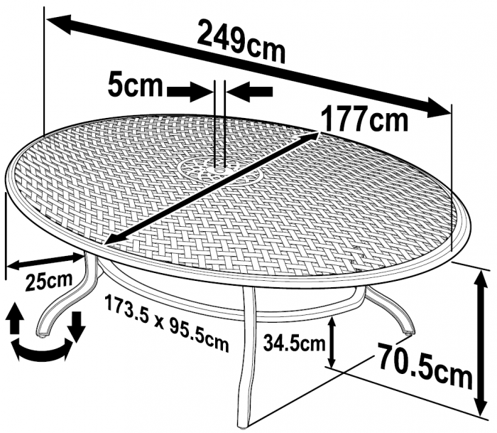 Table Victoria (ensemble 10 personnes)
