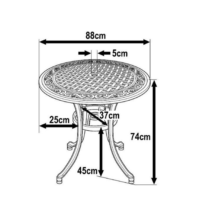 Table Hannah (ensemble 4 personnes)