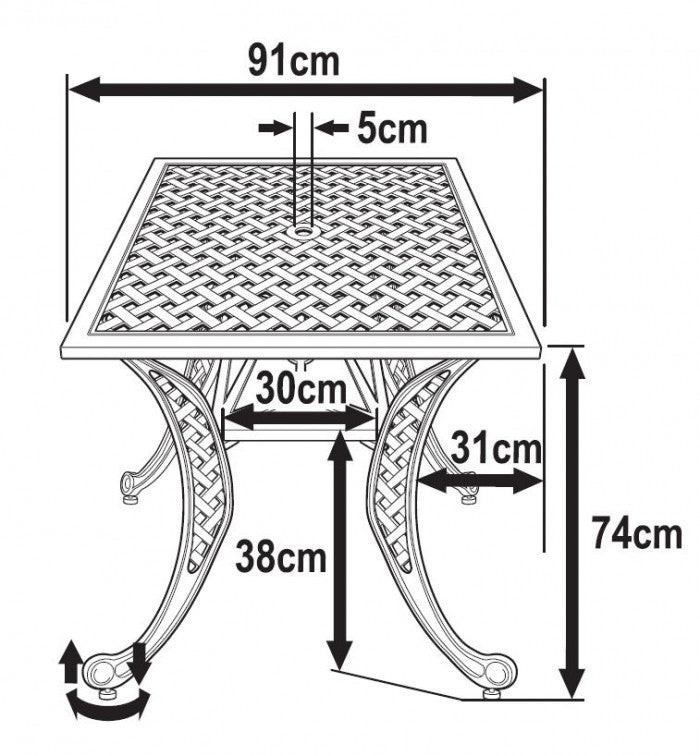 Table Lucy (ensemble 4 personnes)