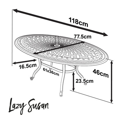 Table Bella (Gris ardoise)