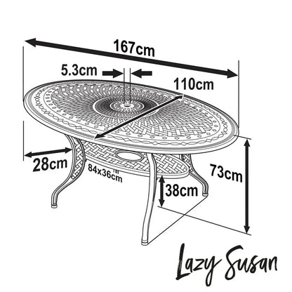 Table Charlotte (ensemble 6 personnes)