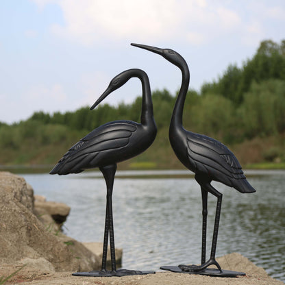 Paire de Grues - Bronze Ancien