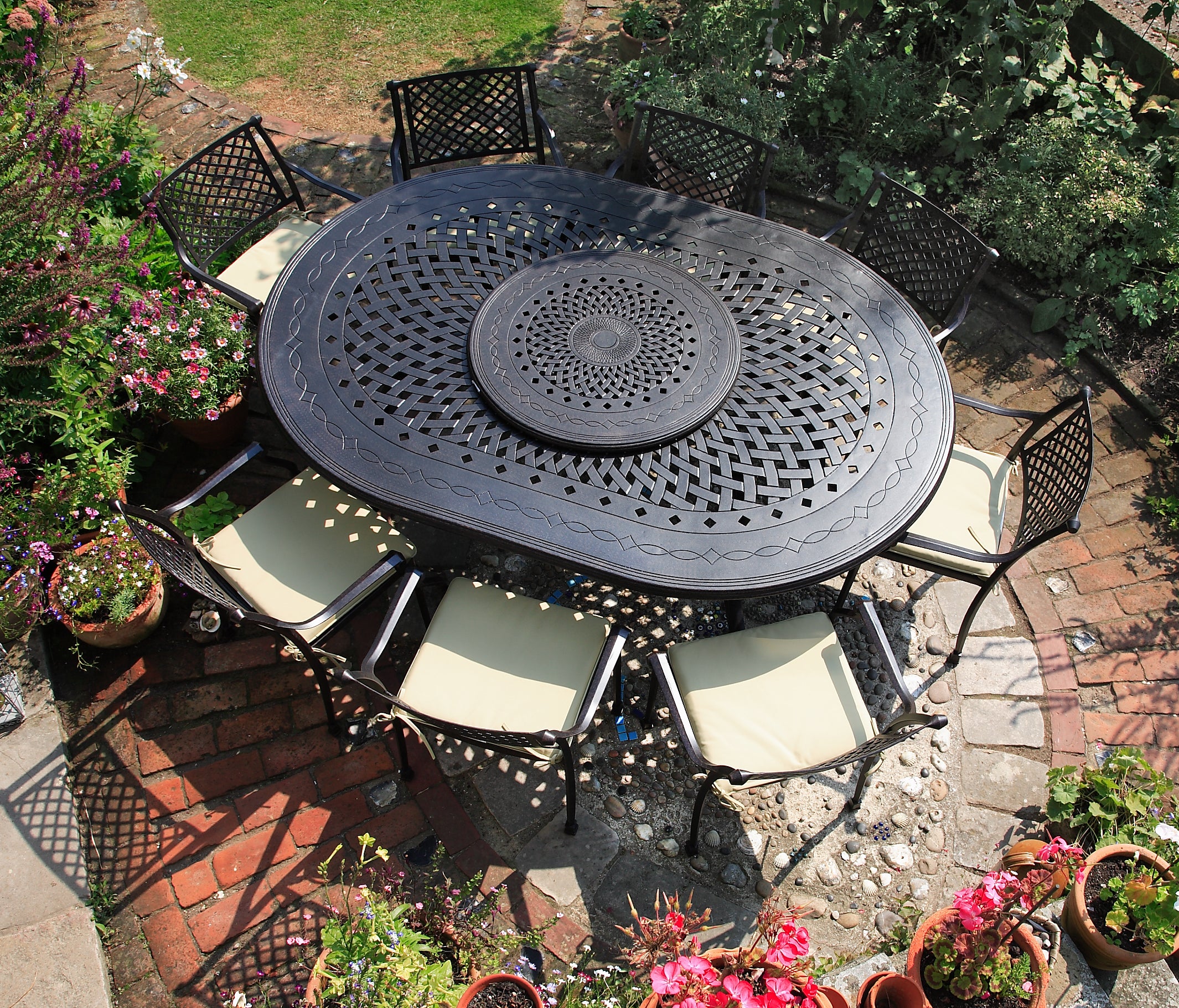 Plateau tournant Metro 80cm - Bronze Ancien