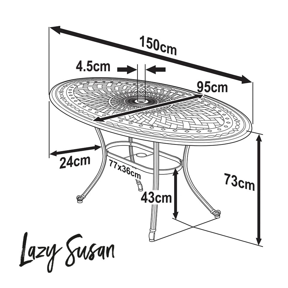 Table Emily (ensemble 6 personnes)