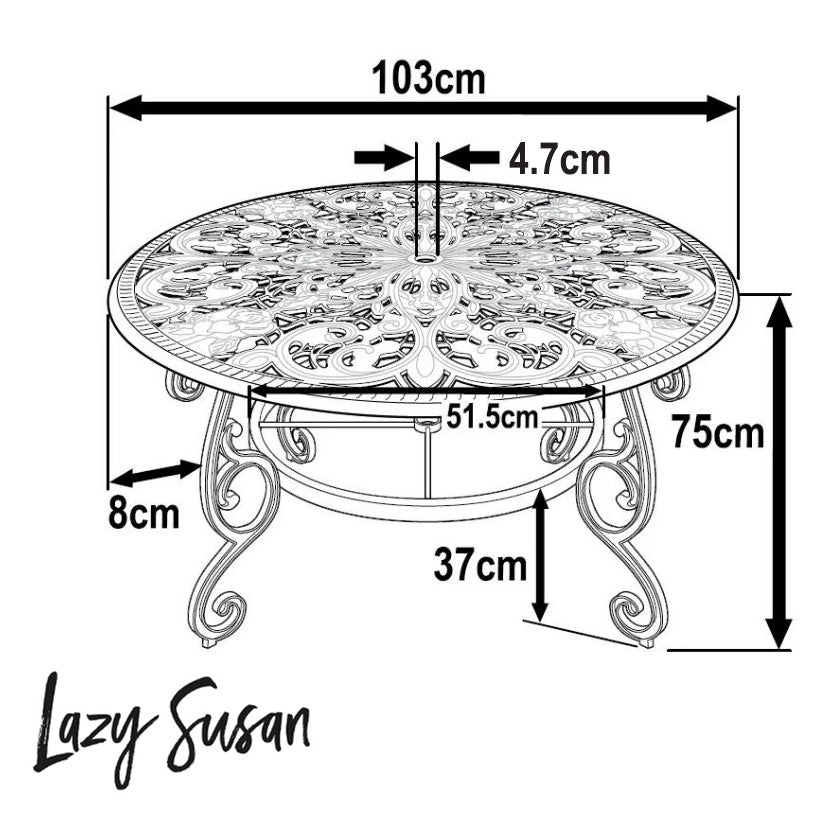 Table Flora (ensemble 4 personnes)