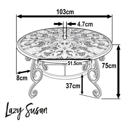 Table Flora (ensemble 4 personnes)