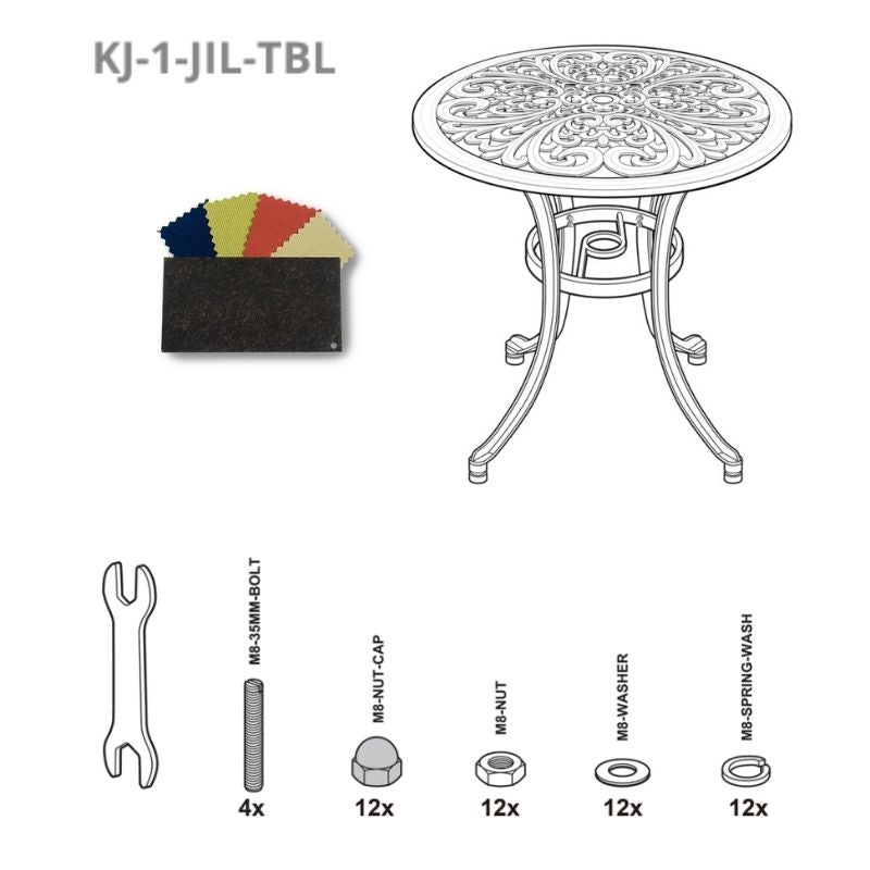 Set of Fixings for Jill Table Kingjoy AB