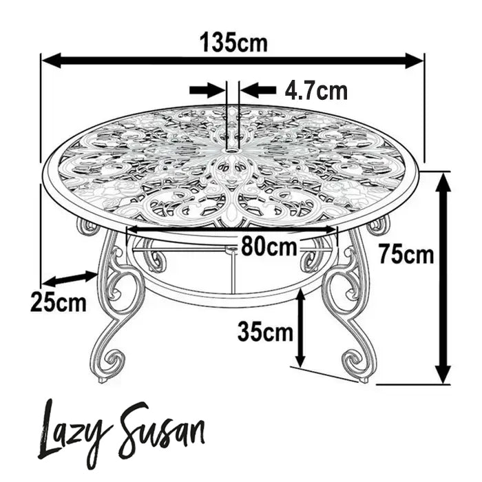 Table Joyce (ensemble 6 personnes)