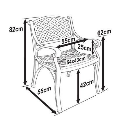 Chaise Kate - Gris Ardoise