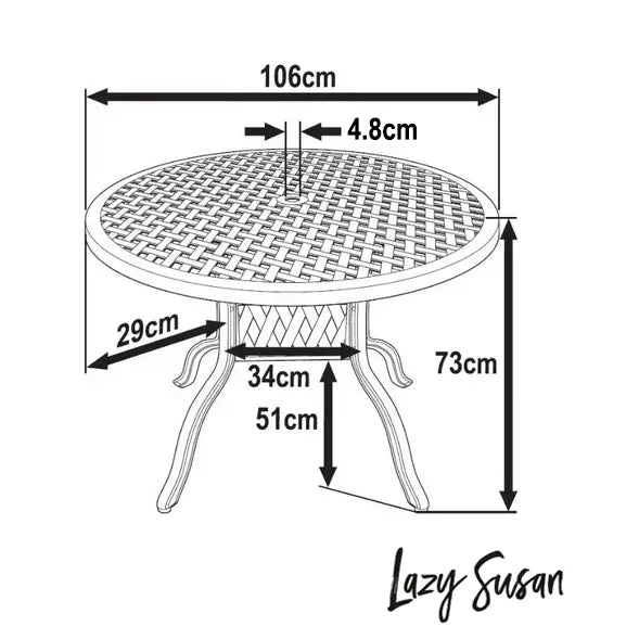 Table Lisa (ensemble 4 personnes)