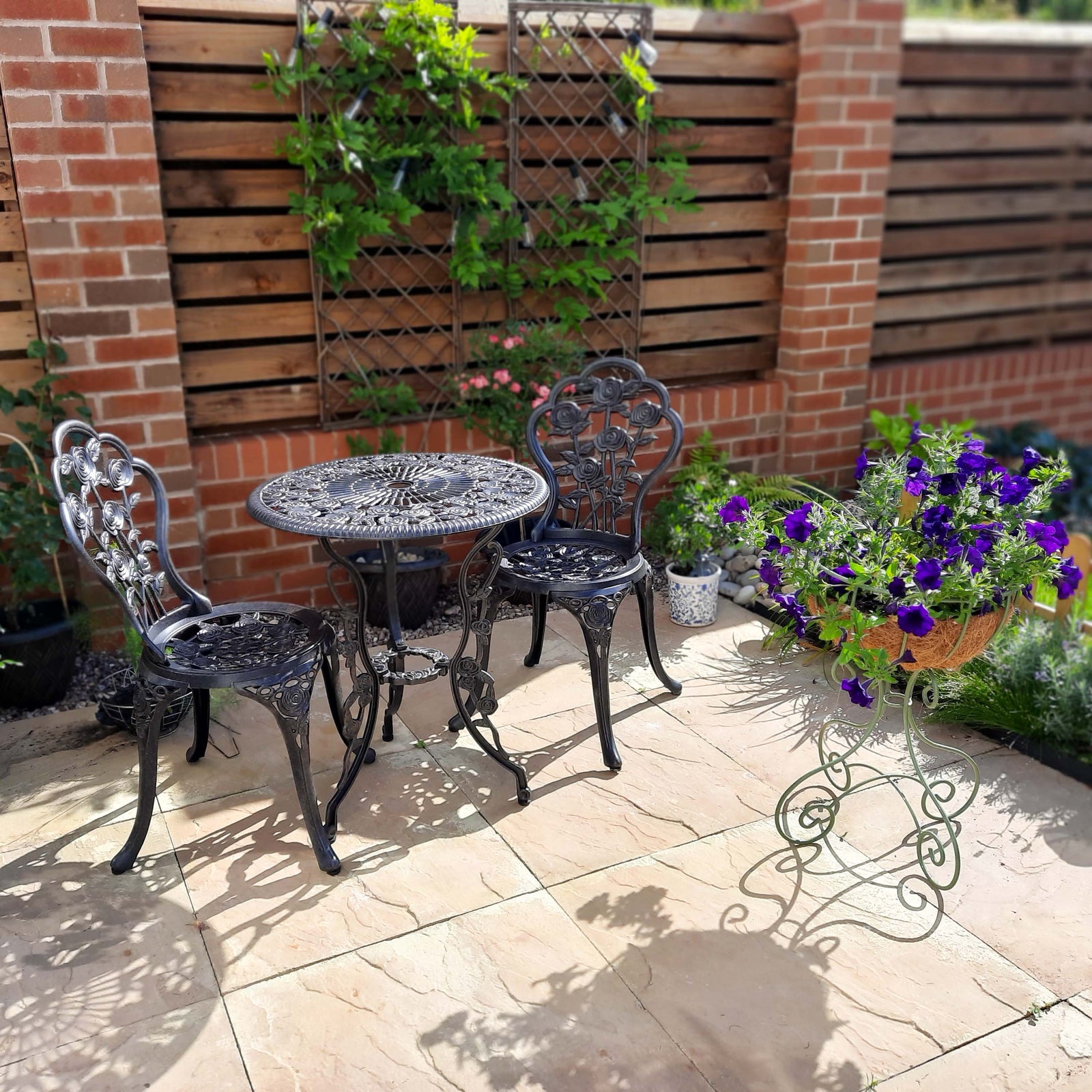 Ensemble bistrot London Rose (ensemble 2 personnes)