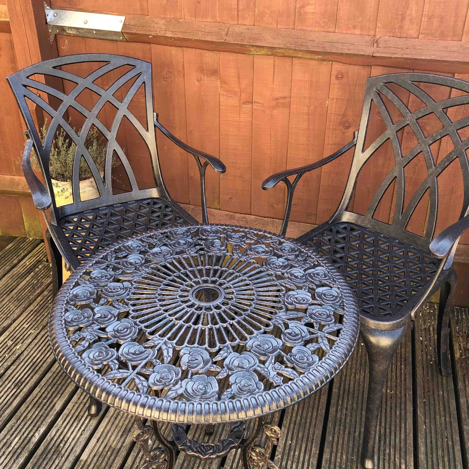 Table bistrot London Rose (ensemble 2 personnes)