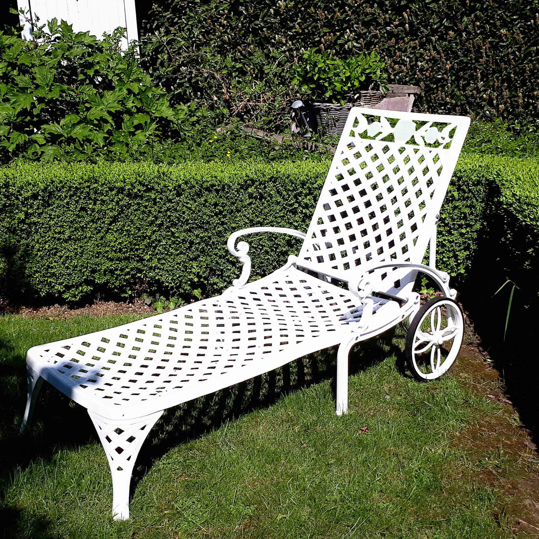 Rose Blanc Chaise longue Aluminium