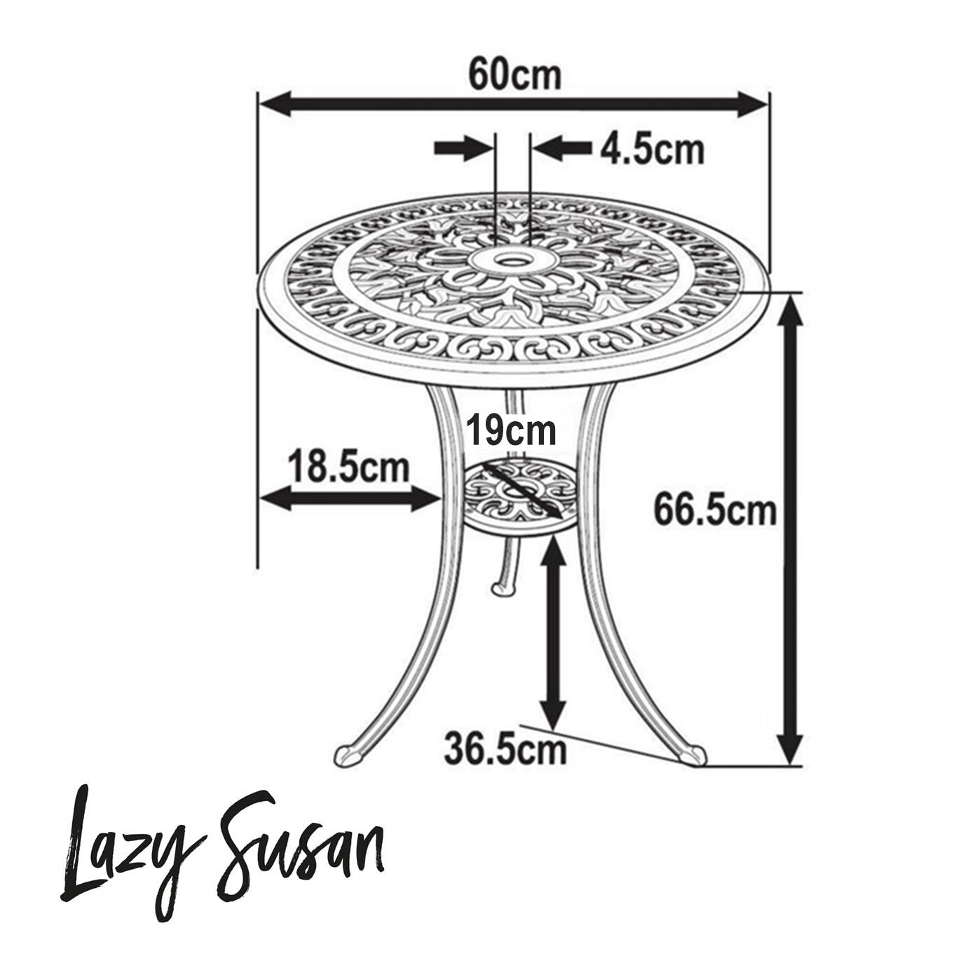 Table bistrot Tulip (ensemble 2 personnes)