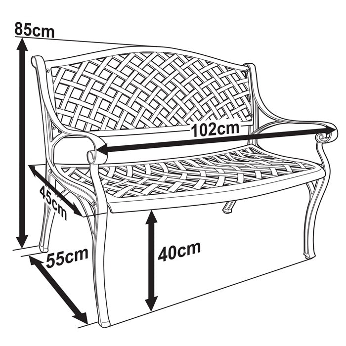 Banc Jasmine - Gris Ardoise