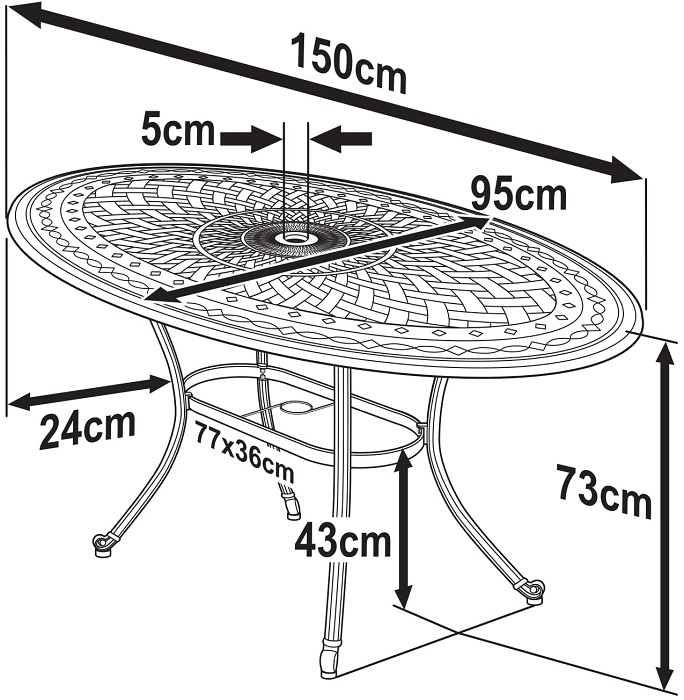 Table Emily (ensemble 6 personnes)