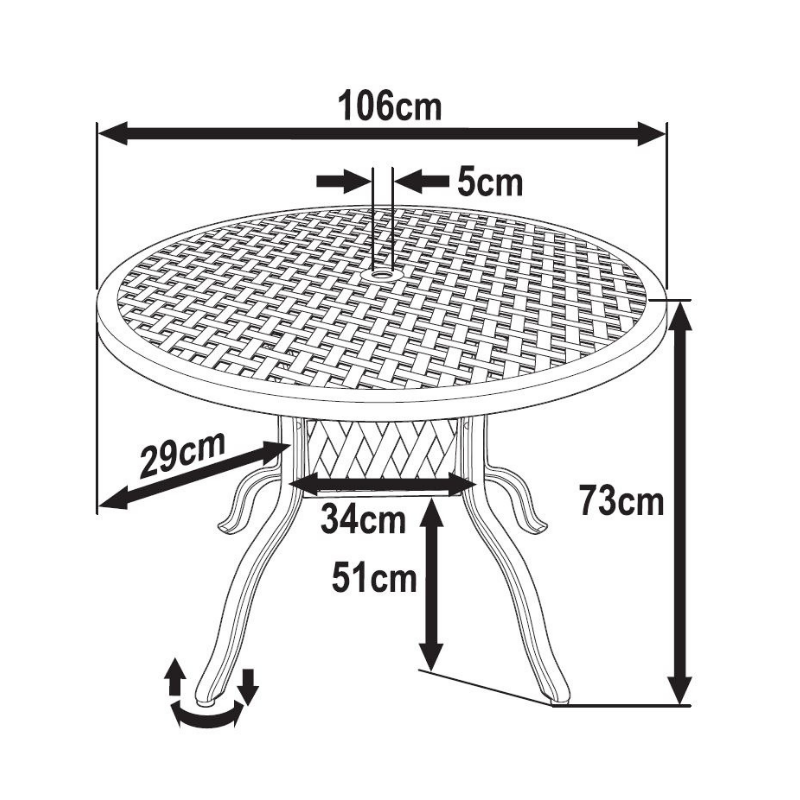 Table Lisa (ensemble 4 personnes)