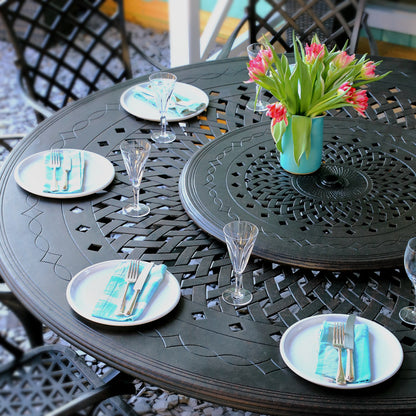 Rosie Table - 8 seater set - Antique Bronze (IRREGULAR)