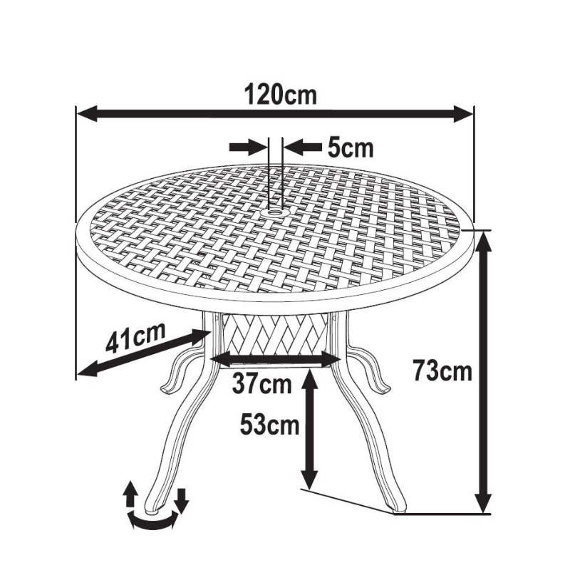 Table Sarah (ensemble 4 personnes)