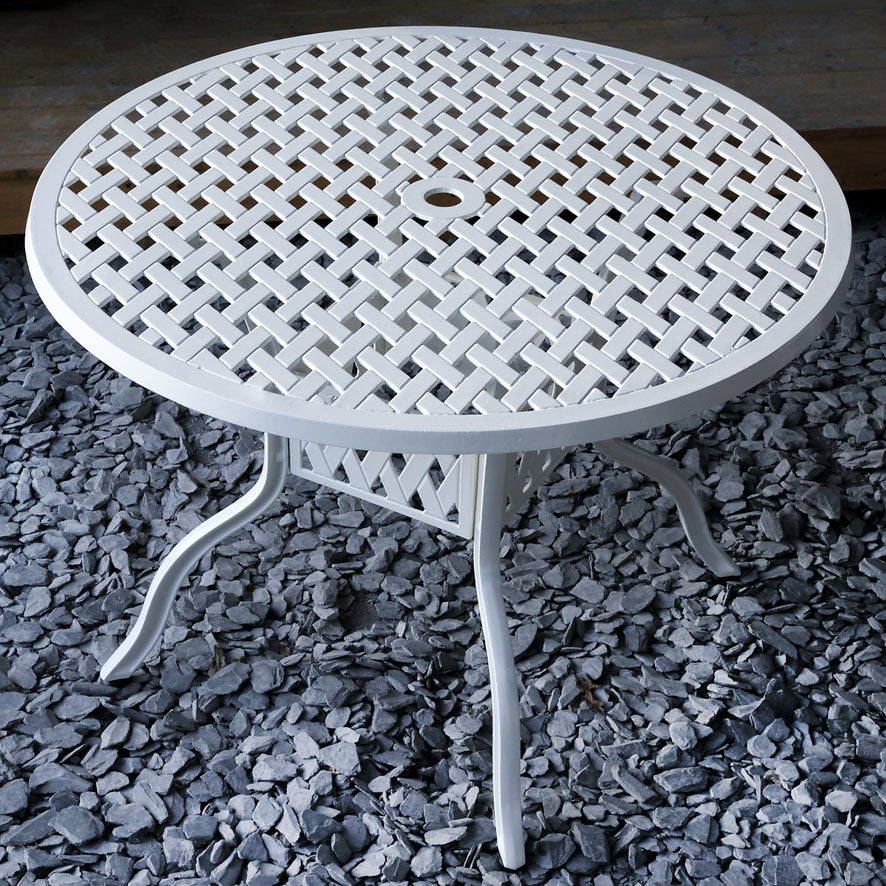 LISA Table ronde 4 personnes Blanc