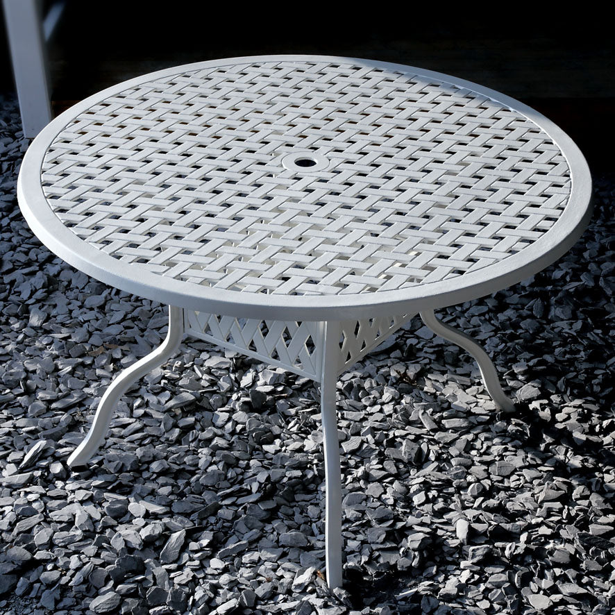 SARAH Table ronde 4 personnes Blanc