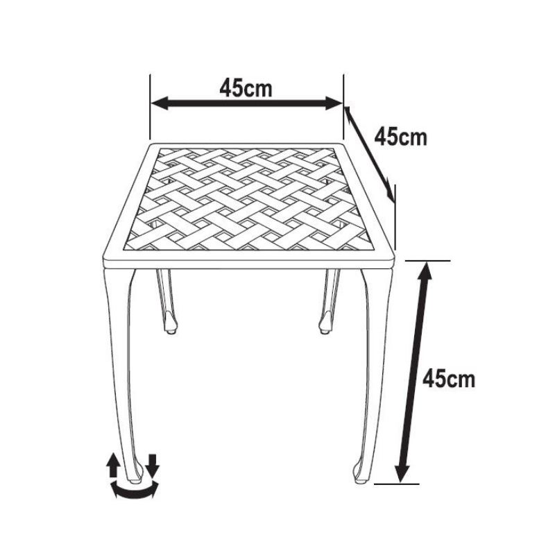Table Willow (ensemble 2 personnes)
