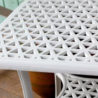 Aperçu: White metal claire garden side table 3