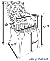 Aperçu: EMMA chaise de jardin en aluminium